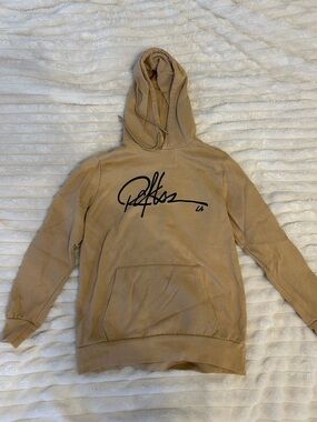 Young & Reckless Tan Hoodie with Black Script Logo